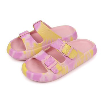 Xajzpa Low Leopard Shoes Slippers Women Summer Big Size Platform Slides Pantofle 2025 PU Fabric Buckle Strap Rome Rubber Hoof Heels